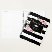 Zwarte en witte gouden roze platenfabriek voor het planner (Display)