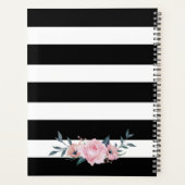 Zwarte en witte gouden roze platenfabriek voor het planner (Achterkant)