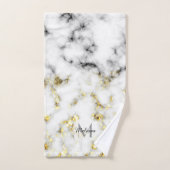Zwarte en witte goudsparametensmaak Monogram Bad Handdoek (Handdoek)