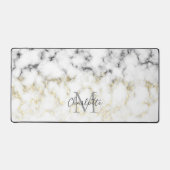 Zwarte en witte goudsparametensmaak Monogram Bureaumat (Voorkant)
