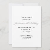 Zwarte en witte goudsparametensmaak Monogram Kaart (Achterkant)