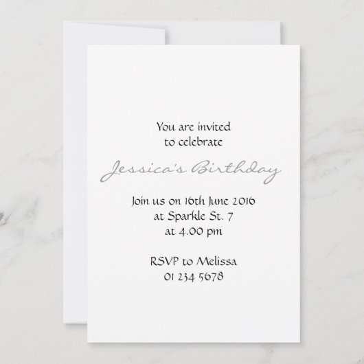 Zwarte en witte goudsparametensmaak Monogram Kaart (Achterkant)