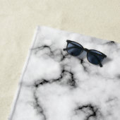 Zwarte en witte goudsparametensmaak Monogram Strandlaken (In situ)