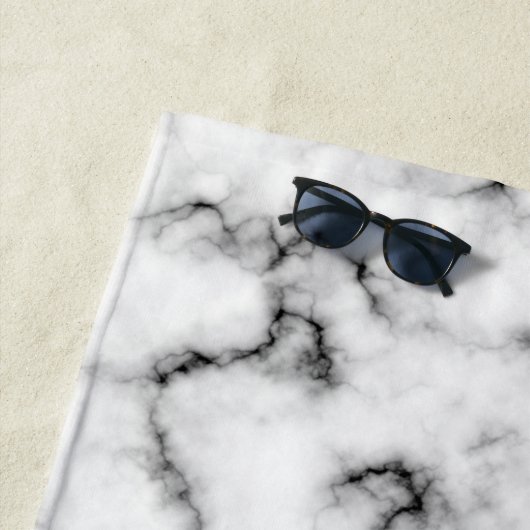 Zwarte en witte goudsparametensmaak Monogram Strandlaken (In situ)