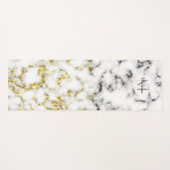 Zwarte en witte goudsparametensmaak Monogram Yogamat (Voorkant (horizontaal))
