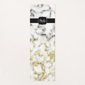 Zwarte en witte goudsparametensmaak Monogram Yogamat (Voorkant)