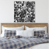 zwarte en witte graffiti canvas (Insitu (Slaapkamer))