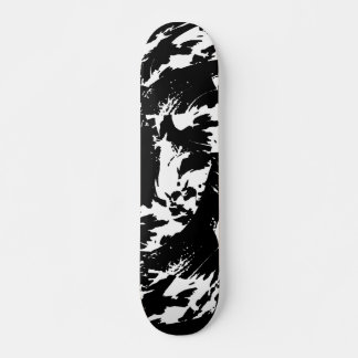 Zwarte en witte graffiti Schaats Dek Persoonlijk Skateboard