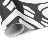 Zwarte en witte graffiti straatkunst cadeaupapier (Rol Hoek)