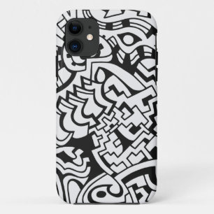 Zwarte en witte graffiti straatkunst Case-Mate iPhone case