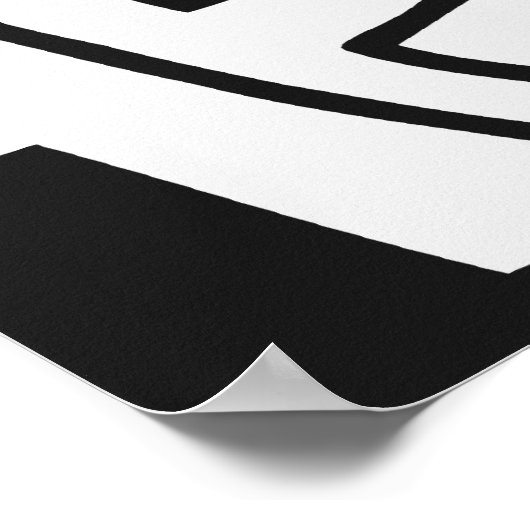 Zwarte en witte graffiti straatkunst poster (Hoek)