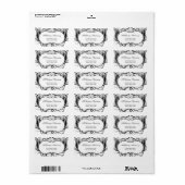 zwarte en witte grafische adresetiketten etiket (Full Sheet)