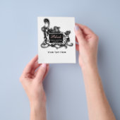 zwarte en witte grafische brochures (Hand)