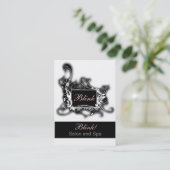 zwarte en witte grafische cadeaubonnen kortingskaartje (Staand voorkant)