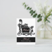 zwarte en witte grafische cadeaubonnen kortingskaartje (Staand voorkant)