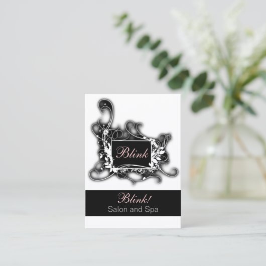 zwarte en witte grafische cadeaubonnen kortingskaartje (Staand voorkant)