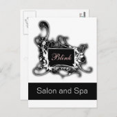 zwarte en witte grafische kaart Hartelijk dank (Voorkant / Achterkant)