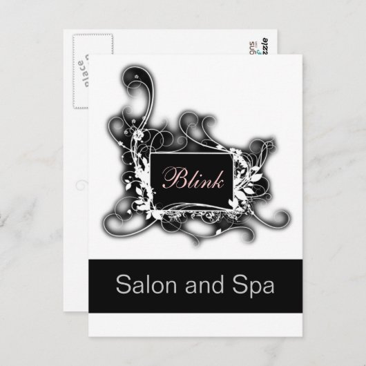 zwarte en witte grafische kaart Hartelijk dank (Voorkant / Achterkant)