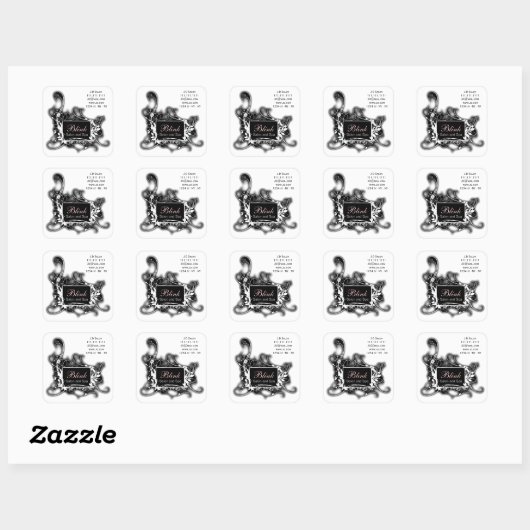 zwarte en witte grafische stickers (Vel)