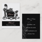 zwarte en witte grafische Visitekaartjes (Voorkant / Achterkant)