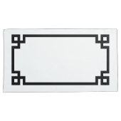 Zwarte en witte Griekse Zeer belangrijke Rand Kend Kussensloop (Voorkant-Rechts)