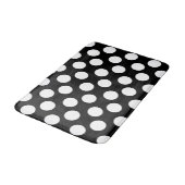 Zwarte en witte grote poka Dot Bath Mat (Gekanteld)