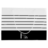 Zwarte en witte, grote stripper groot cadeauzakje (Achterkant)