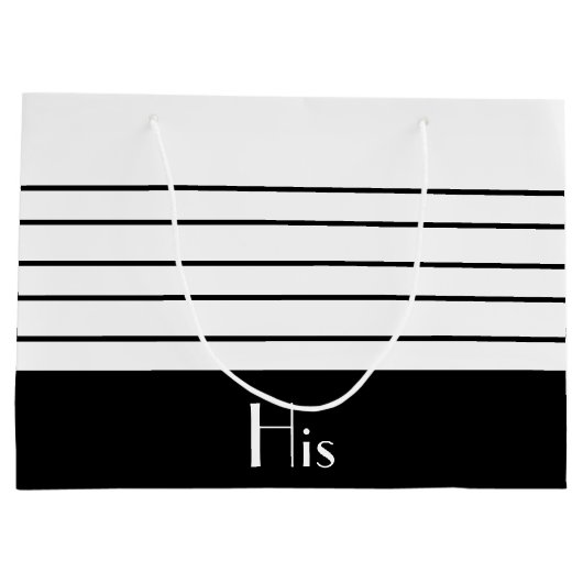 Zwarte en witte, grote stripper groot cadeauzakje (Achterkant)