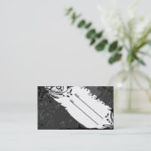 zwarte en witte grunge afsprakenkaartje (Staand voorkant)