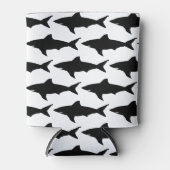 Zwarte en witte haai vis patroon koelbox blikjeskoeler (Voorkant)