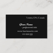 Zwarte en witte haarpunten, eenvoudige visitekaart visitekaartje (Achterkant)