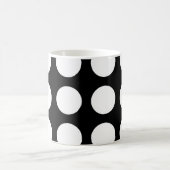 Zwarte en witte haarpunten koffiemok (Center)