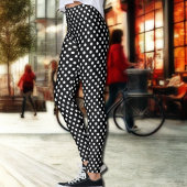 Zwarte en witte haarpunten leggings