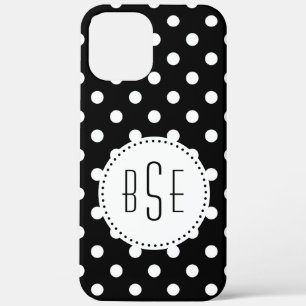 Zwarte en witte haarpunten met monogram Case-Mate iPhone case