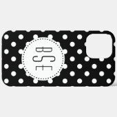 Zwarte en witte haarpunten met monogram Case-Mate iPhone case (Achterkant (horizontaal))