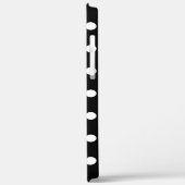 Zwarte en witte haarpunten met monogram Case-Mate iPhone case (Achterkant / Links)