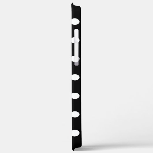 Zwarte en witte haarpunten met monogram Case-Mate iPhone case (Achterkant / Links)