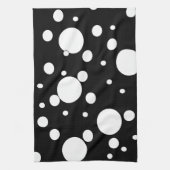 Zwarte en witte haarpunten theedoek (Verticaal)