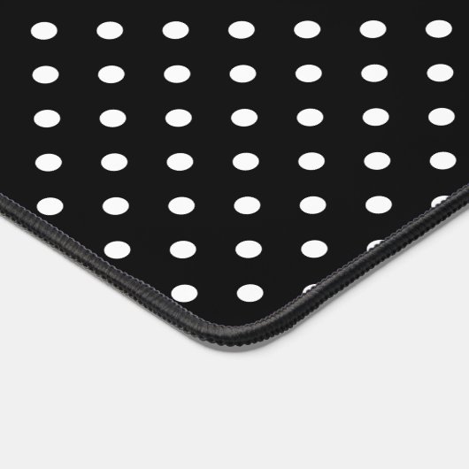 Zwarte en witte haarstaartstip bureaumat (Hoek)