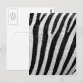 Zwarte en witte haarstrepen briefkaart (Voorkant / Achterkant)