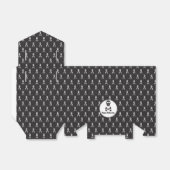 Zwarte en witte halloween Skulls Favor Box Bedankdoosjes (Uitgevouwen)