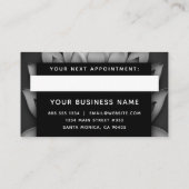 Zwarte en Witte Halve Maan Lunar Professional Afsprakenkaartje (Achterkant)