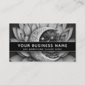 Zwarte en Witte Halve Maan Lunar Professional Afsprakenkaartje (Voorkant)