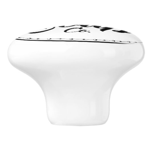 Zwarte en witte  handgemaakte zeep Bathroom Keramische Knop (Zijkant)