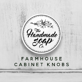 Zwarte en witte  handgemaakte zeep Bathroom Keramische Knop