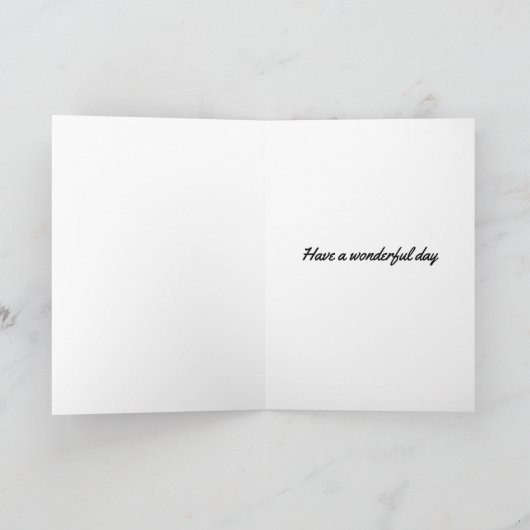 Zwarte en Witte Happy Moederdag Kaart (Binnen)