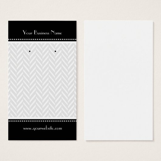 Zwarte en witte haring visitekaartje (Voorkant /achterkant)