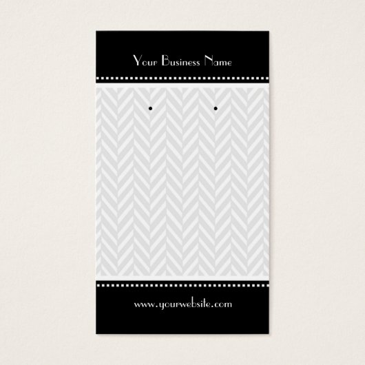 Zwarte en witte haring visitekaartje (Voorkant)