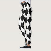ZWARTE EN WITTE HARLEQUIN LEGGINGS (Links)