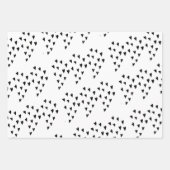 Zwarte en witte harten inpakpapier vel (Voorkant 2)